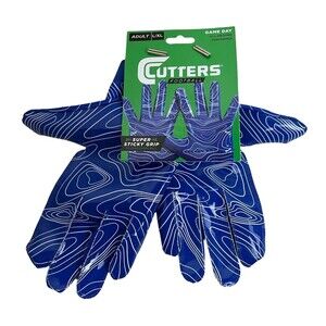 Cutters Game Day Receiver Gloves  Adult Size S/M  Football  NWT  Blue